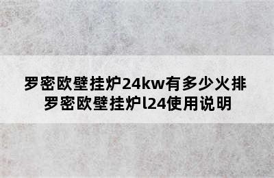 罗密欧壁挂炉24kw有多少火排 罗密欧壁挂炉l24使用说明